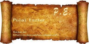 Pulai Eszter névjegykártya
